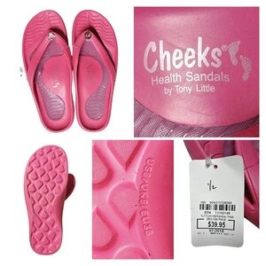Cheeks by Tony Little Pink Health Sandals